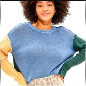 American Eagle Outfitters color block sweater, size medium